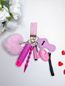 Mini Pink Wristlet Safety Keychain