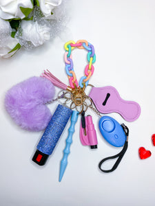 Cotton Candy Safety Keychain